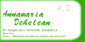 annamaria dehelean business card